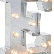 Darice Metal Marquee Letter 9.875-inch, F, Galvanized Silver, 9"