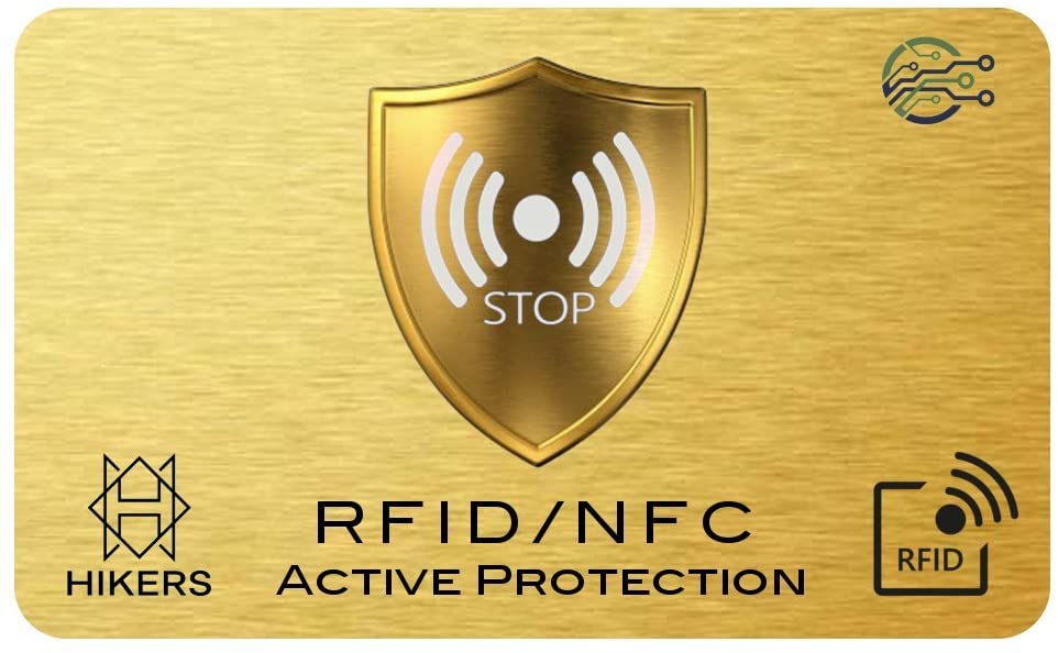 RFID/NFC Blocking Card, Signal Blocker, Contactless Cards Protection, 1 Card Protects Your Entire Wallet, No Fiddly Sleeves