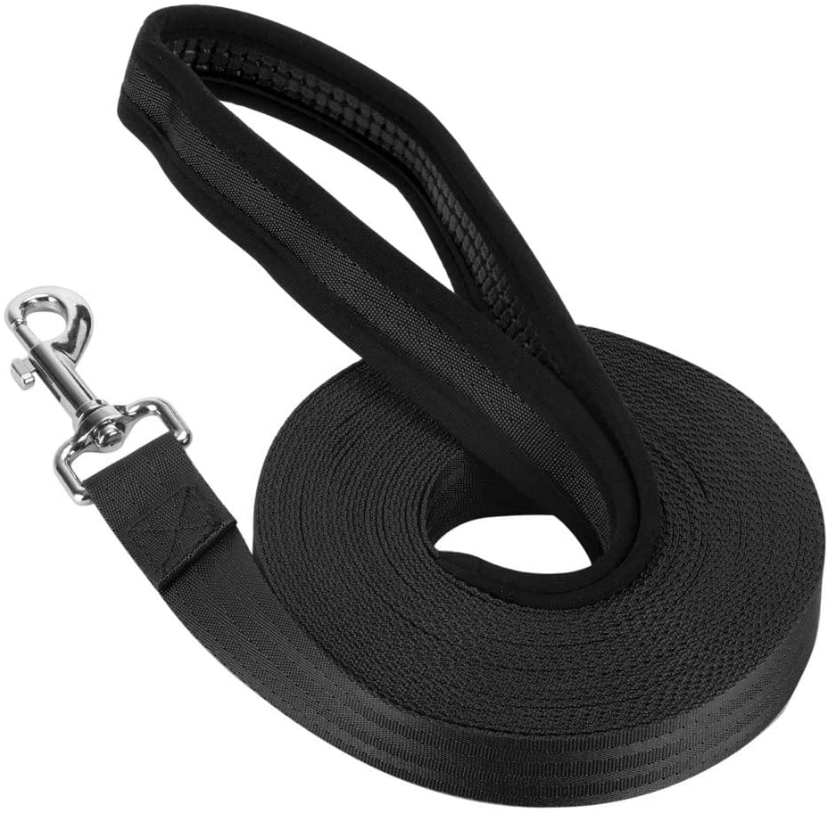 Vivifying Training Lead for Dogs 10m/32ft Nylon Long Line Dog Lead with Padded Handle