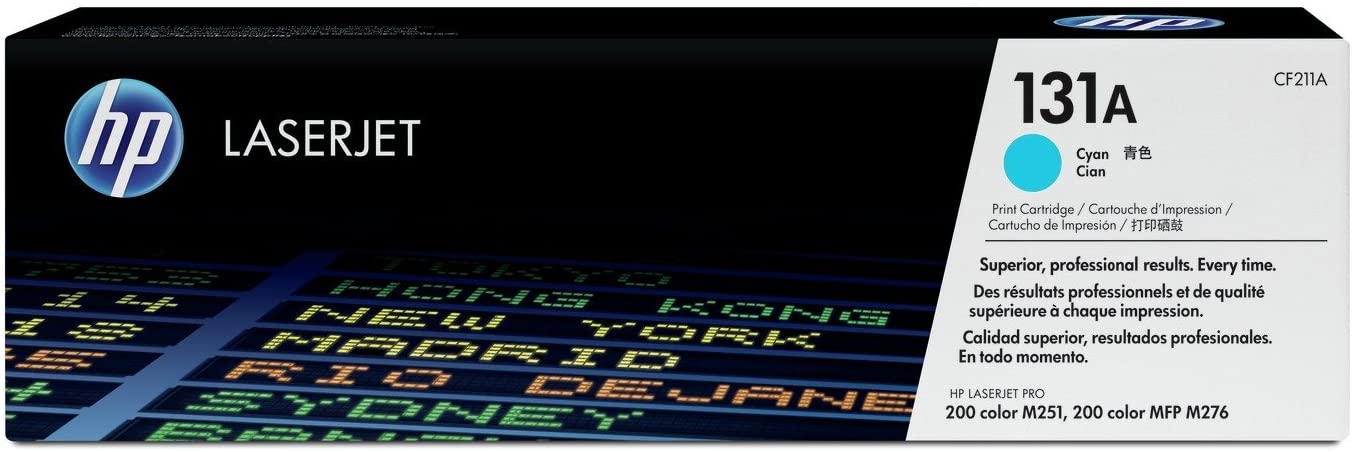 HP CF211A 131A Original LaserJet Toner Cartridge, Cyan, Single Pack, Standard