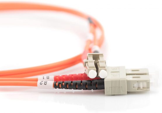 DIGITUS Professional Fiber Optic Patch Cable, OM2, Multi Mode, Duplex 50/125 micron orange Orange 1 m - Image 2