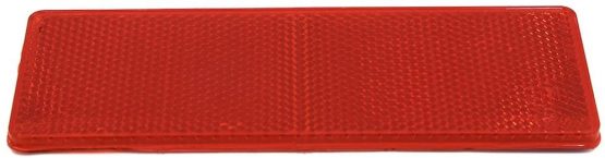 sourcingmap Universal Truck Car Red Plastic Adhesiive Reflective Plate w/o Holes 2PCS - Image 3