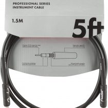 Fender 990820026 Professional Series Instrument Cable - 5 ft - STR/STR - black, 1.5 Metre