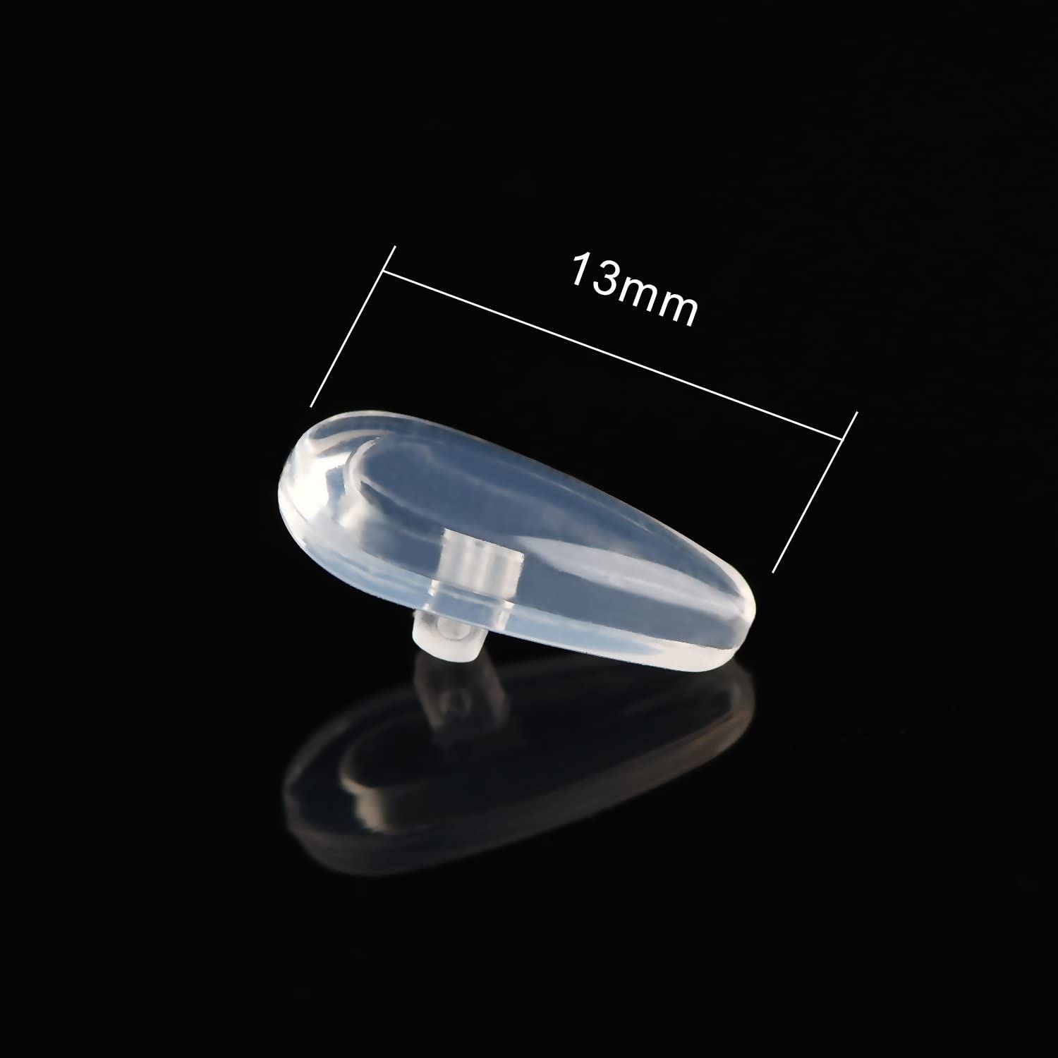 Eyeglass Repair Kit 10 Pairs Air Chamber Nose Pads Silicone Screw-in Eyewear Nose Pads with Screws Tweezer and Cleaning Cloth (13 mm) - Image 2