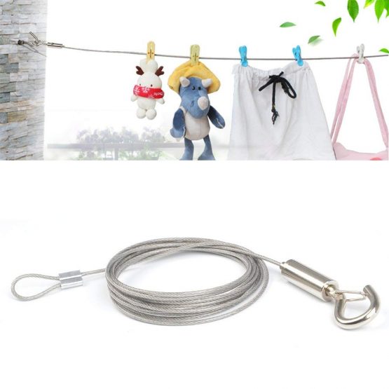 HONGCI 2 Set 1.5mm*2m Adjustable Picture Hanging Wire With 2 Crimp Tube&2 M4 Spring hook) Heavy Duty Stainless Steel Wire Rope for Hanging Picture Frames,Light/Lamp Hardware,Hold Up to 30 KG - Image 4