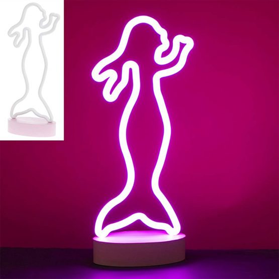 Lesser & Pavey Mermaid Pink Neon Lamp