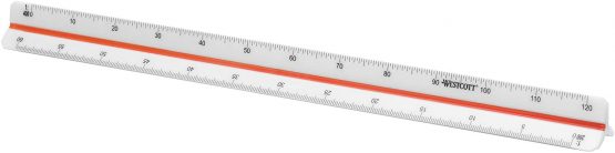 Westcott E-10162 00 Reduction Scale Architect 2, Plastic, 30 cm, White - Image 2