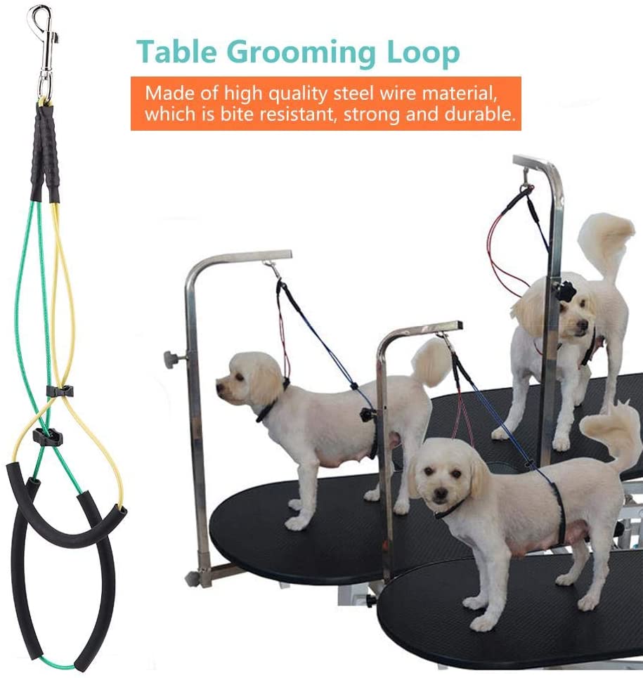 Pet NoSit Haunch Holder Pet Grooming Table Harness Double Noose Pet