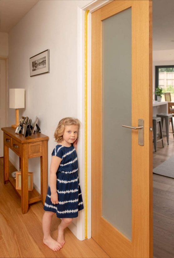 Measure Me! Roll-up Door Frame Height Chart for Boys and Girls - Orange Sunburst - Image 3