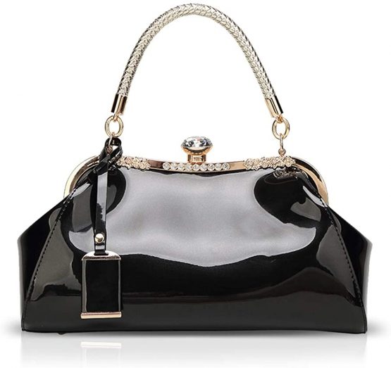 NICOLE & DORIS Handbags for Woman Patent leather Glossy Shell Clutches Evening Bags fashionable for Party