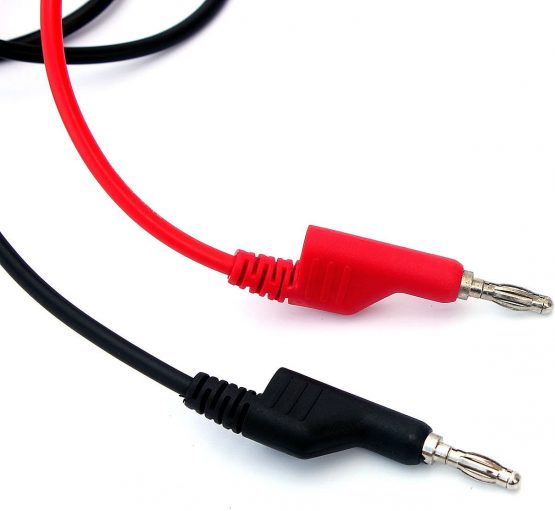 Aofan Multimeter Probe Test Cable Banana Plug to Alligator Clip Test Probe 15A1000V 4mm 1M (Black & Red) 2Pcs - Image 2