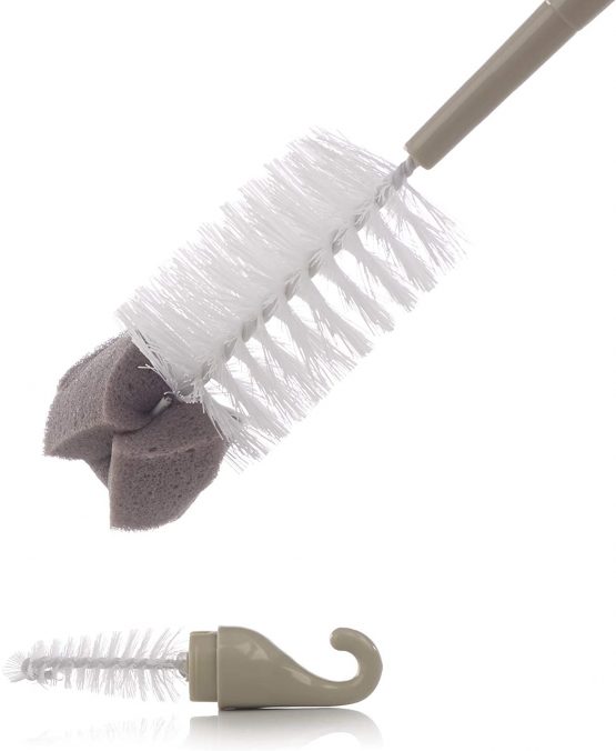 Jane 010502C01 Dual-use Bottle Brush with Sponge Beige - Image 2