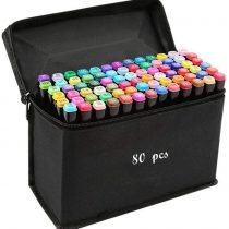 80 Colours Graphic Marker Pen,Artist Necessary Permanent Art Markers Twin Marker Pen Animation Design for Drawing Coloring Highlighting and Underlining