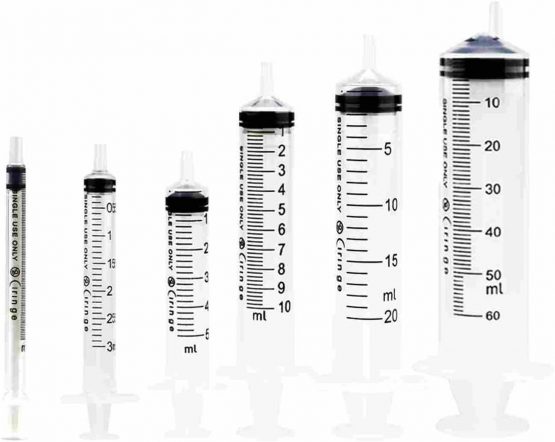 Ciringe Syringe Assorted 1 ml 3 ml 5 ml 10 ml 20 ml 50 ml- 1 Set