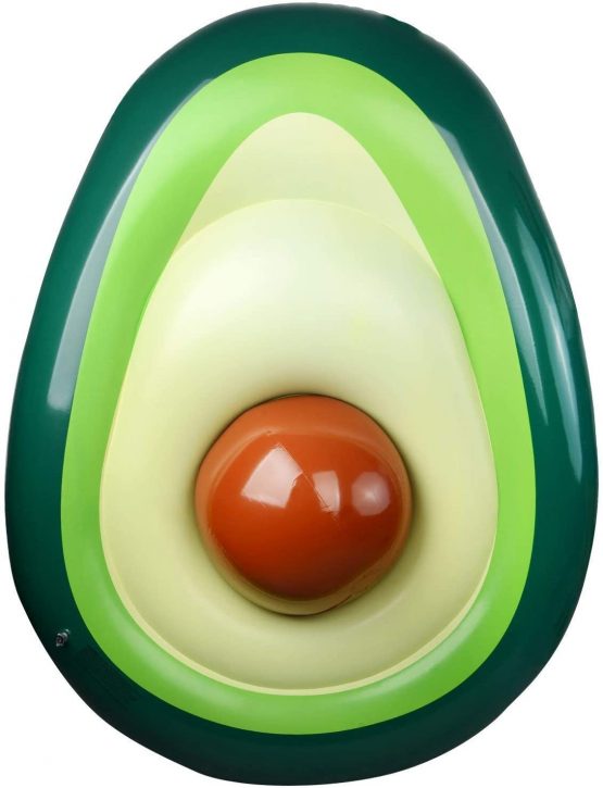 Myir JUN Giant Inflatable Avocado Float, Large PVC Outdoor Swimming Pool Float Toy River Raft Beach Lounger for Adults Kids (Avocado) - Image 2