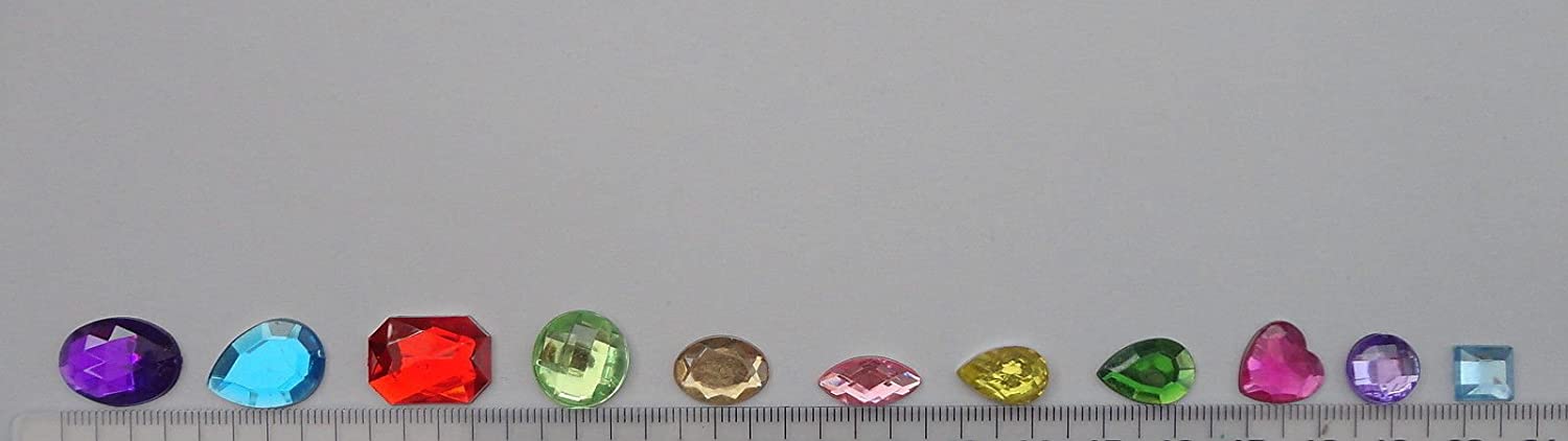 Mixed Acrylic Jewels Gemstones Card Making Crafts Embellishments Large - Bag Size: 100G, Multi - Image 4