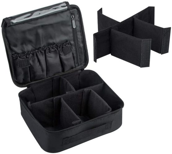 Travel Makeup Case, SourceTon Professional Cosmetic Makeup Bag Organizer Makeup Boxes with Spaced Cosmetic Bag - Image 2