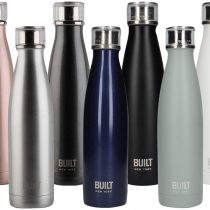 Built Perfect Seal Double-Walled Insulated Stainless Steel Water Bottle, 480 ml, Midnight Blue