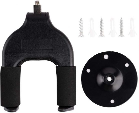 Surplex Guitar Wall Mount, Wall Mountable Universal Guitar Hanger with Base, Guitar Hook Holder Stand, Acoustic, Electric, Classical, Bass Guitar Stand, Mandolins, Ukulele, Guitar Accessories - Image 4