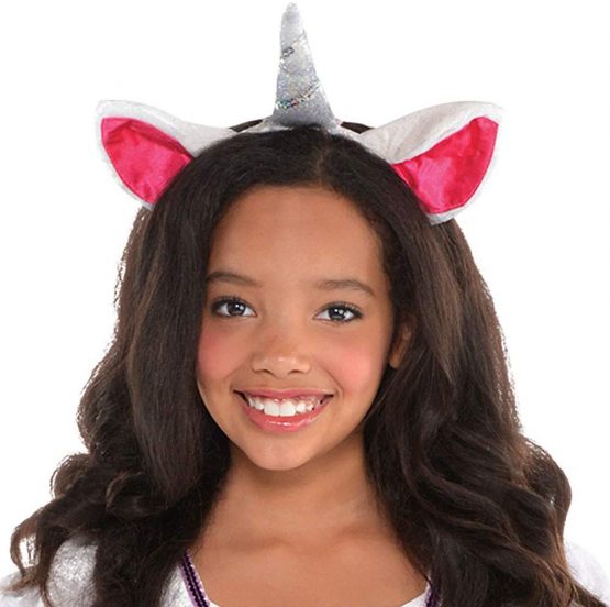 amscan 842747-55 Unicorn Rainbow Dress with Headband and Warmers - Age 8-10 Years - 1 PC - Image 2