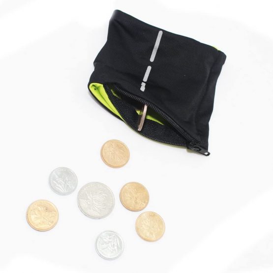 Boshiho Wrist Wallet Pouch: Unisex Zippered Reversible Wristband Pouch Runner’s Wrist Pocket for Running Hiking Walking(Black) - Image 4