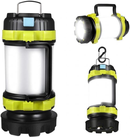 Rechargeable Led Torch, Multi-functional Camping Light, Camping Lantern with 6 Modes, Waterproof Outdoor Spotlight Searchlight Flashlight