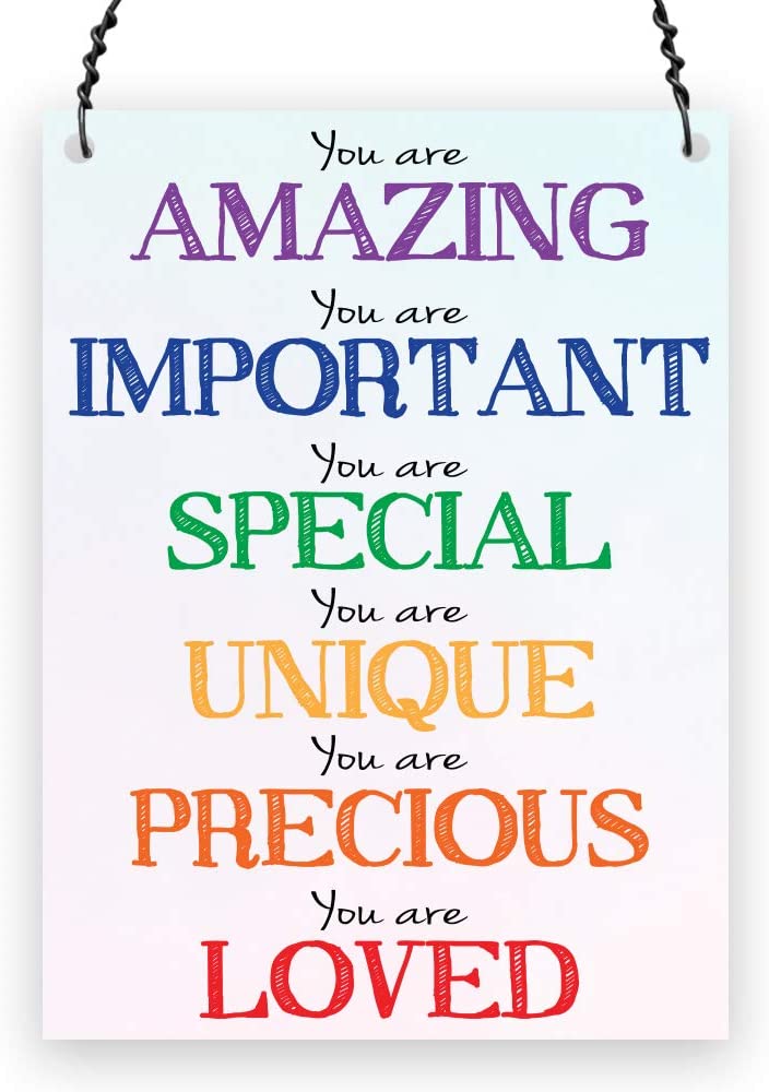 Dorothy Spring You Are Amazing Important Special Unique Precious Loved Inspirational Quote Wall Metal Small Plaque Sign Inspirational Friendship Gift Size 4x3 inch