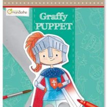 Avenue Mandarine Graffy Pre-Cut Finger Puppets to Colour In (24 Cards) - Dragons and Knights