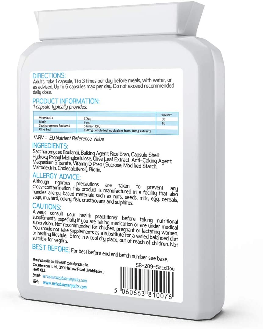 Saccharomyces Boulardii 5 Billion CFU 90 Capsules, No Refrigeration Required - Image 2