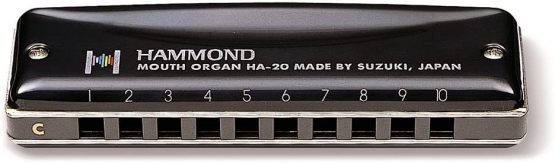 Suzuki Diatonic Harmonica Hammond HA-20 - key of F#