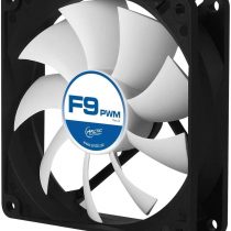ARCTIC F9 PWM - 92 mm PWM Case Fan, PWM-Signal regulates Fan Speed, quiet motor, Computer, Fan Speed: 150-1800 RPM - Black, White