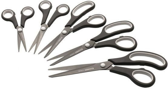 KUONIIY Scissors Ultra Sharp Titanium Blades Soft Comfort-Grip Handles Multi-Purpose Scissors Set of 5 - Image 4