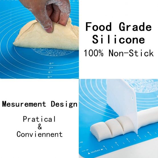 Non-Stick Silicone Baking Pastry Mat - 19.7''x15.8'' - Non-Slip Silicone Fondant Mat - Dough Rolling Mat with Measurement BPA Free (Large) - Image 4