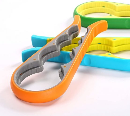 Jar Opener and Bottle Opener Get Lids Off Easily for Seniors, People Suffering from Arthritis and Anyone with Low Strength, Non-Slip Heavy-Duty Can Jar Bottle Opener (Orange) - Image 4