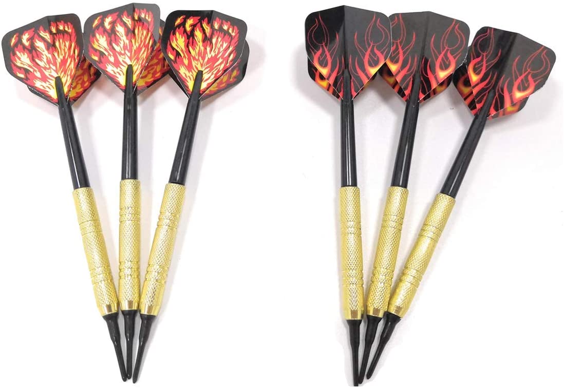 Sinwind Darts Set, 12 Pcs Soft Tip Darts with Brass-plated Steel Barrels - Image 4