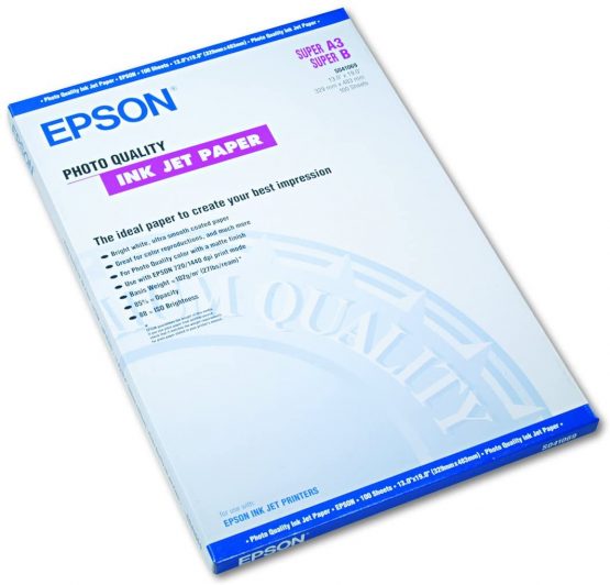 Epson Photo Quality Ink Jet Paper - Matte coated photo paper - bright white - 329 x 483 mm - 105 g/m2 - 100 sheet(s)