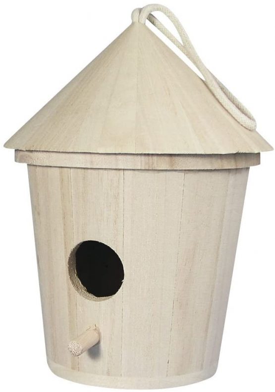 Rayher Wooden aviary, 16cm, Wood, 11 x 11 x 21 cm
