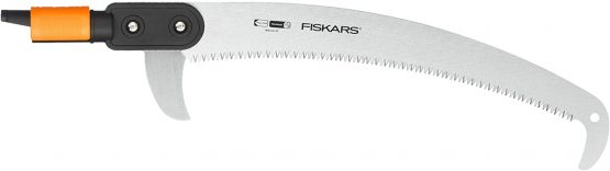 Fiskars Curved Saw For Reaching Higher Branches, Tool Head, Length: 55 cm, Hardened Steel Blade, Black/Orange, QuikFit, 1000691 - Image 3
