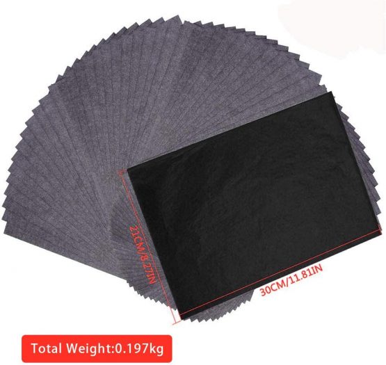 100 Sheets Carbon Transfer Paper, KANOSON Black Graphite A4 Tracing Copy Paper with Embossing Stylus Set, Idea for Wood/Paper/Canvas and Other Art Surfaces Tracing Copy - Image 2
