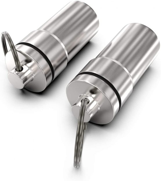 BMTick Smell-Proof Portable Mini Ashtray Capsule (Large Size, Silver) (Odourless) 2 Pack! - Image 4