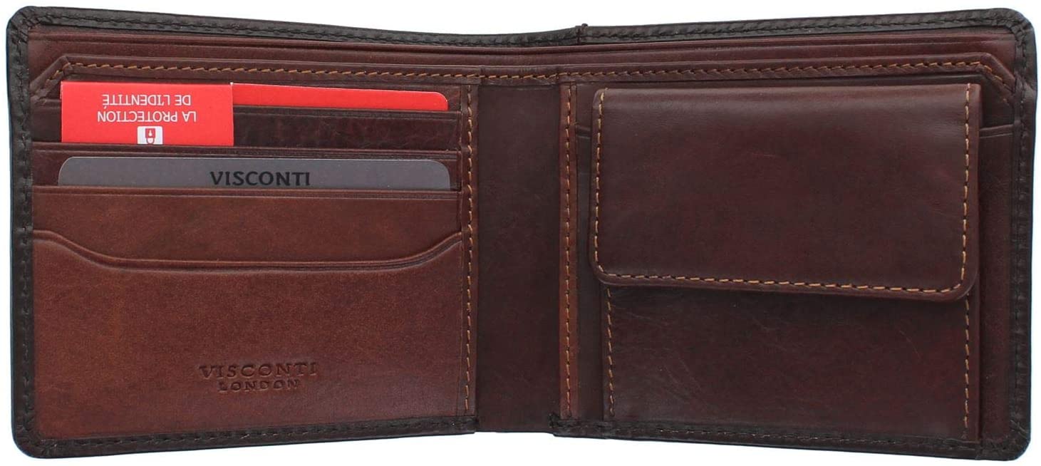 VISCONTI Atelier Collection Arthur Leather Wallet with RFID and Tap and Go AT60 Burnish Tan - Image 2