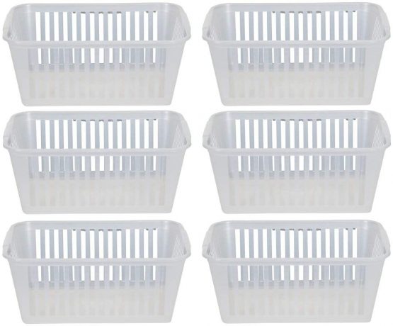 30cm Clear Plastic Handy Basket Storage Basket - Set Of 6