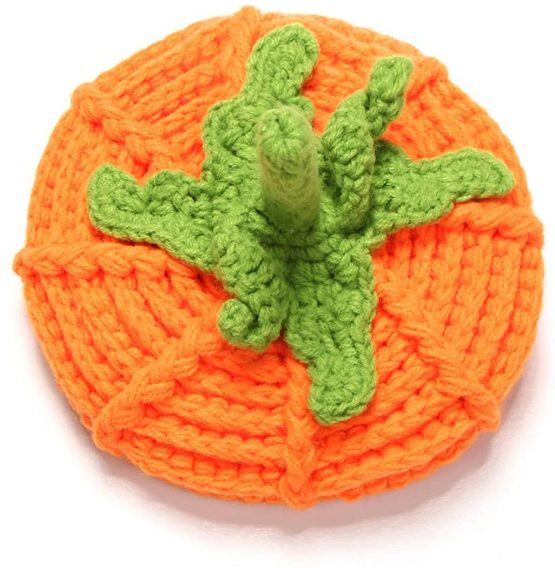 Hillento Baby Knit Pumpkin Hats, Newborn Unisex Baby Beanie Wool Pumpkin Knit Crochet Hats for Halloween Caps, Photography Prop Hat - Image 4