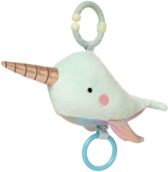 Manhattan Toy Under the Sea Narwhal Baby Teether & Travel Pull Toy