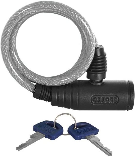 Oxford Unisex's 01 Bumper Cable Lock-Smoke, 60 x 6 mm, Clear - Image 2