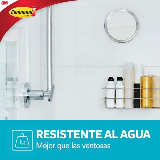 Command BATH11-ES Shower Caddy with Water Resistant Strips - Frosted - Image 4