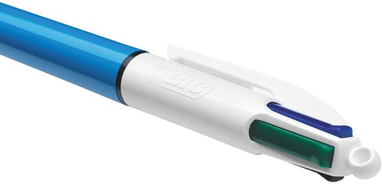 BIC 4-Color Ballpoint Pen, Medium Point (1.0mm), Assorted Inks, 12-Count, red - Image 4