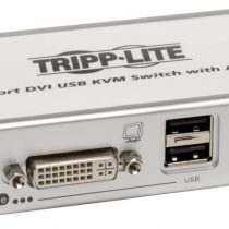 Tripp Lite KVM Switch 2-Port Compact DVI / USB w/ Audio and Cable Kit (B004-DUA2-K-R)