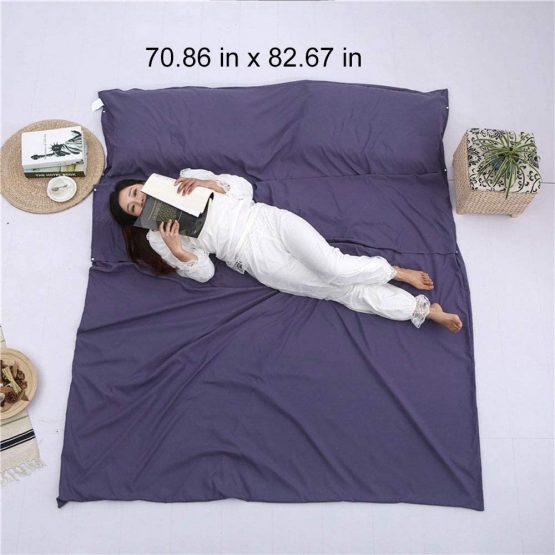 Local Makes A Comeback - Printed Dirty Travel Hygiene Sleeping Bag Hotel Sleeping Bag Adult Sleeping Bag Envelope 180cm x 210cm, Blue - Image 2