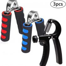 BETOY 2 pcs Fitness Strong Handgrips+1 pcs Finger Exerciser Strengthener set,Adjustable Hand Grip Exercise Forearm Therapy Gripper Strengthen Grip, Hand Squeezer，Finger Stretcher，Stress Relief Grip